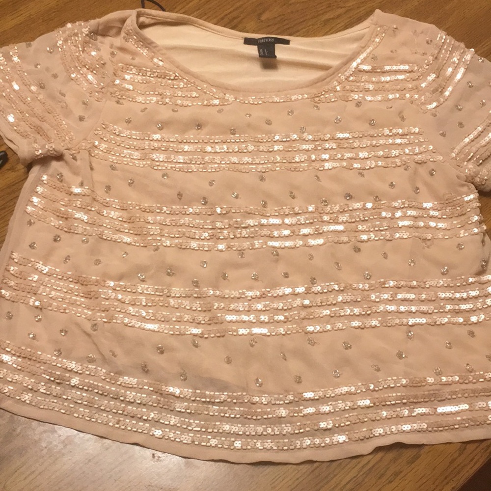 Tan beaded shirt